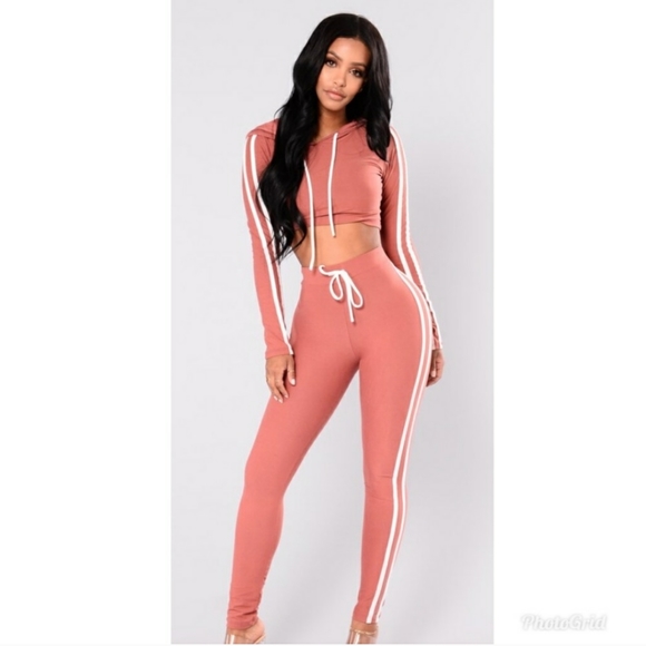 Fashion Nova Pants - Fashion Nova Mauve Tennis Court II Set